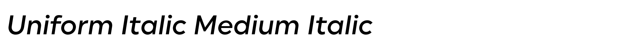 Uniform Italic Medium Italic image